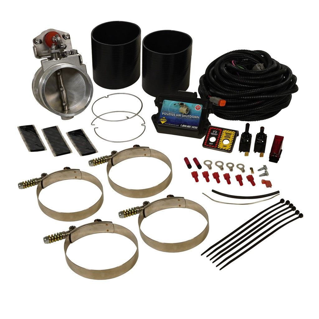 BD Diesel Positive Air Shut-Off w Test Function - Universal 4.0in c w Electronics | 1036739