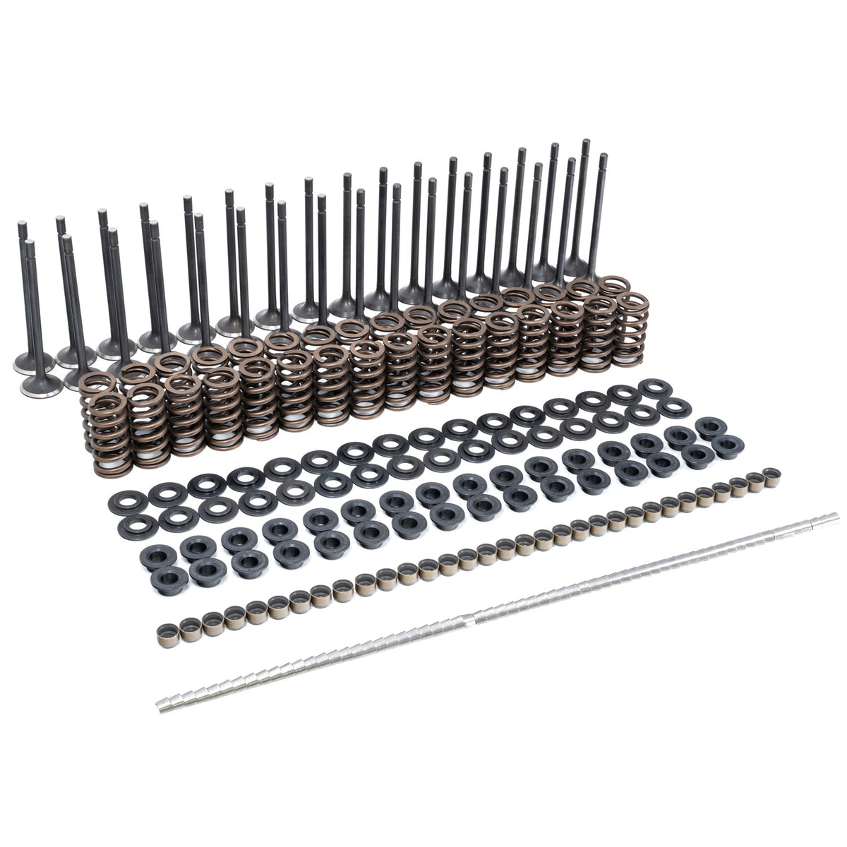 Pacific Engineering PPE Power Intake Exhaust Valves and Conical Valve Springs (Beehive) Kit Complete - GM 6.6L Duramax 2001-2016 110090080 | 110090080
