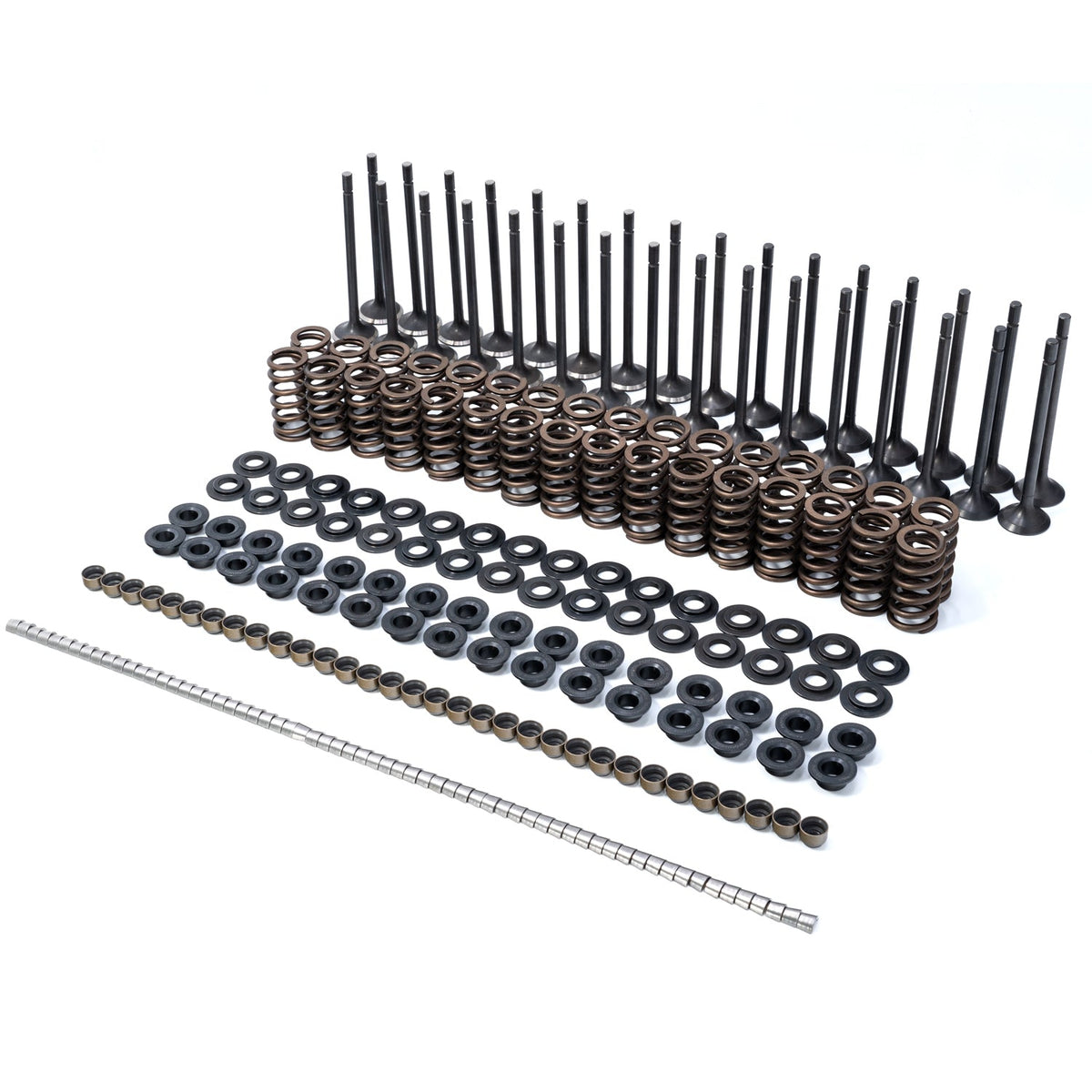 Pacific Engineering PPE Power Intake Exhaust Valves and Conical Valve Springs (Beehive) Kit Complete - GM 6.6L Duramax 2001-2016 110090080 | 110090080