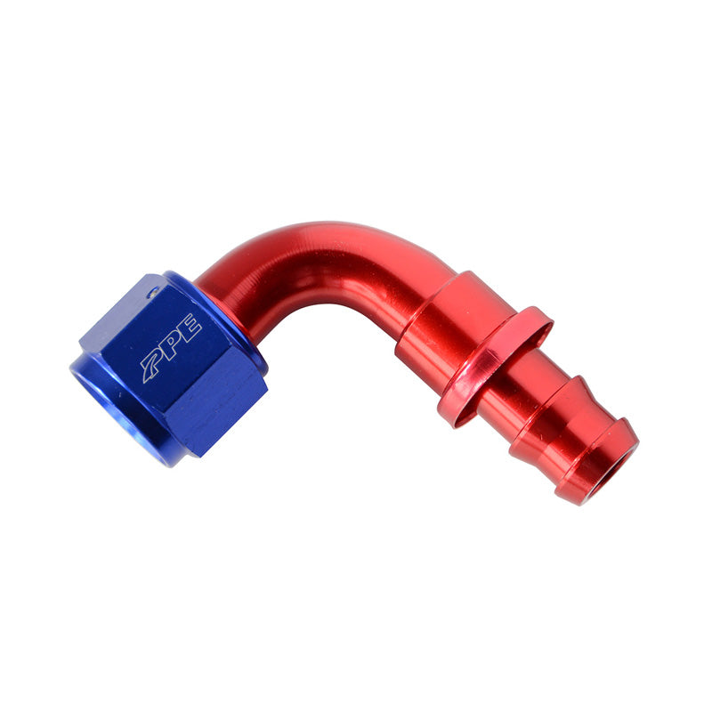 Pacific Engineering PPE Anodized Aluminum Push-Lock Fitting 90 Degree -10AN(F) to 5-8 (M) 113051002 | 113051002