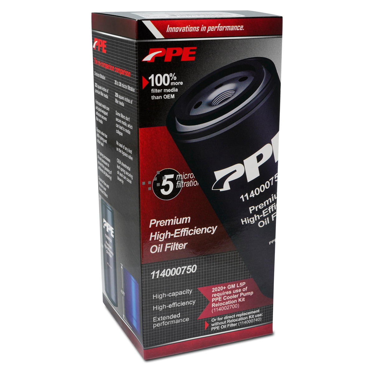 Pacific Engineering PPE MicroPure XR Deep Engine Oil Filter - GM 6.6L Duramax L5P 114000750 | 114000750