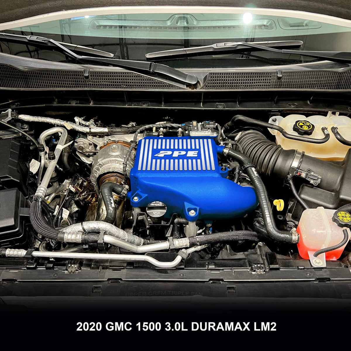 Pacific Engineering PPE Intercooler Kit - Air to Water - GM 3.0L Duramax 2020-2026 LM2 LZ0 - Blue Brushed Fins 115030022 | 115030022