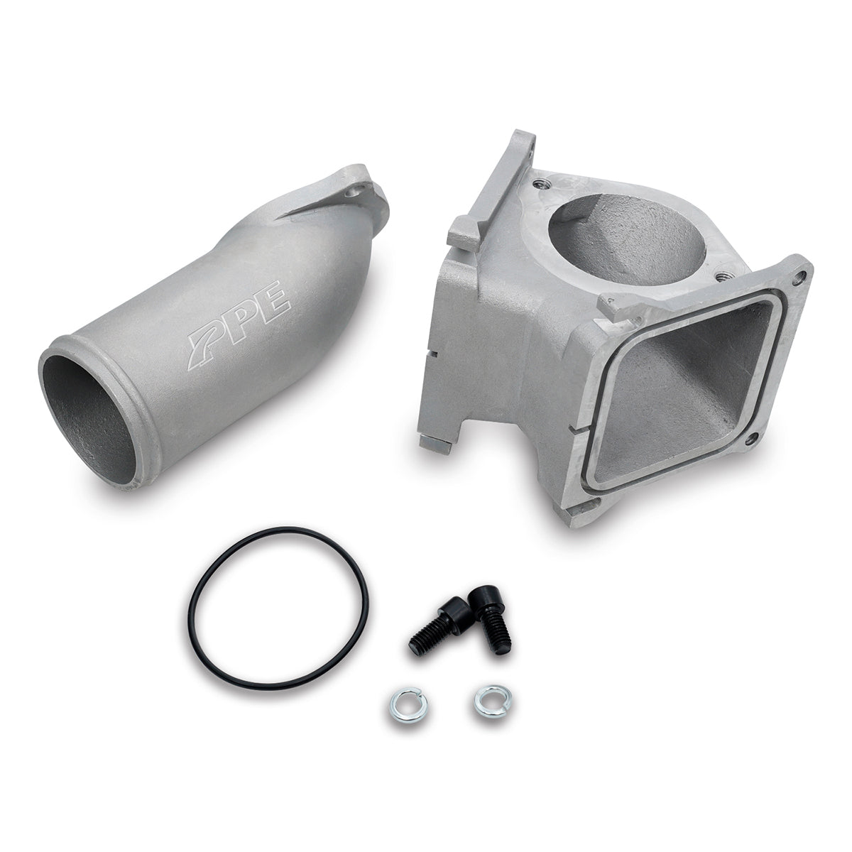 Pacific Engineering PPE Power Intake Bridge 3 2pc Race 2006-2010 GM 6.6L Duramax - Black 115053520 | 115053520
