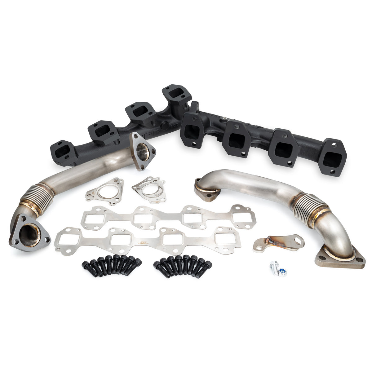 Pacific Engineering PPE Power High-Flow Exhaust Manifold and Up-Pipe Kit - GM 6.6L Duramax 2001-2004 Federal 2001 California-Raw 116111000 | 116111000