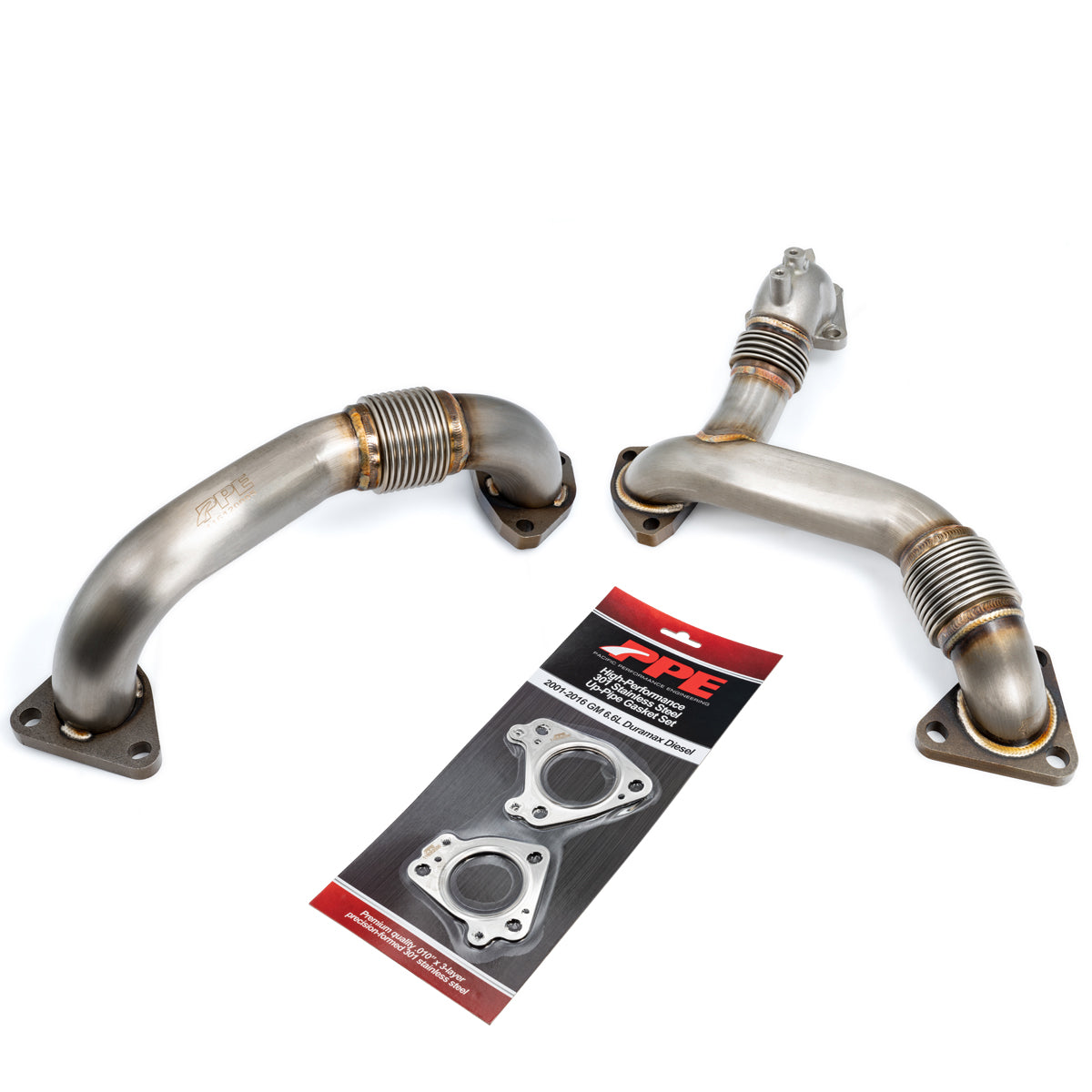 Pacific Engineering PPE Power Up-Pipe Set 2011-2016 GM 6.6L Duramax LML w EGR (For OEM Exh Man) 116121115 | 116121115