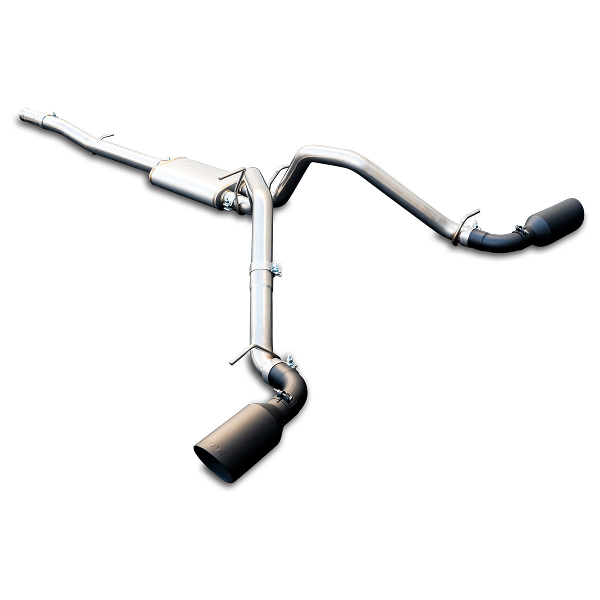 Pacific Engineering PPE Power Exhaust Kit Cat-Back 2.5 w Dual Tips - Pol Blk GM 4.3L 5.3L 2014-2018 2019 Classic Body 117043020 | 117043020