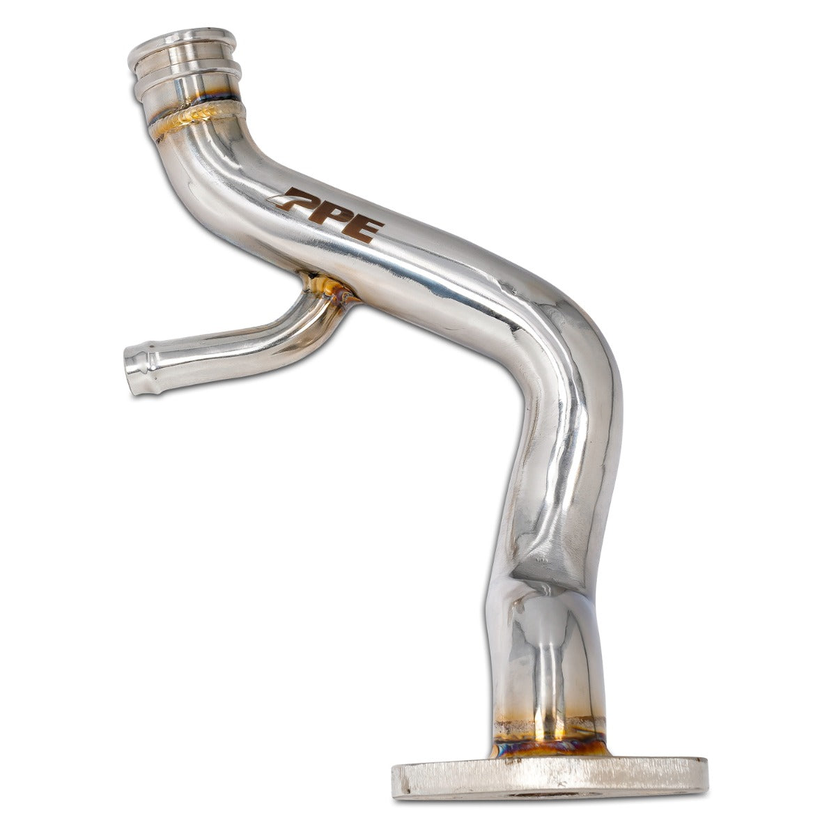 Pacific Engineering PPE Power Coolant Bypass Tube - Water Pump to Thermostat Housing GM 6.6L 2001-2005 LB7 LLY - Polished 119000630 | 119000630