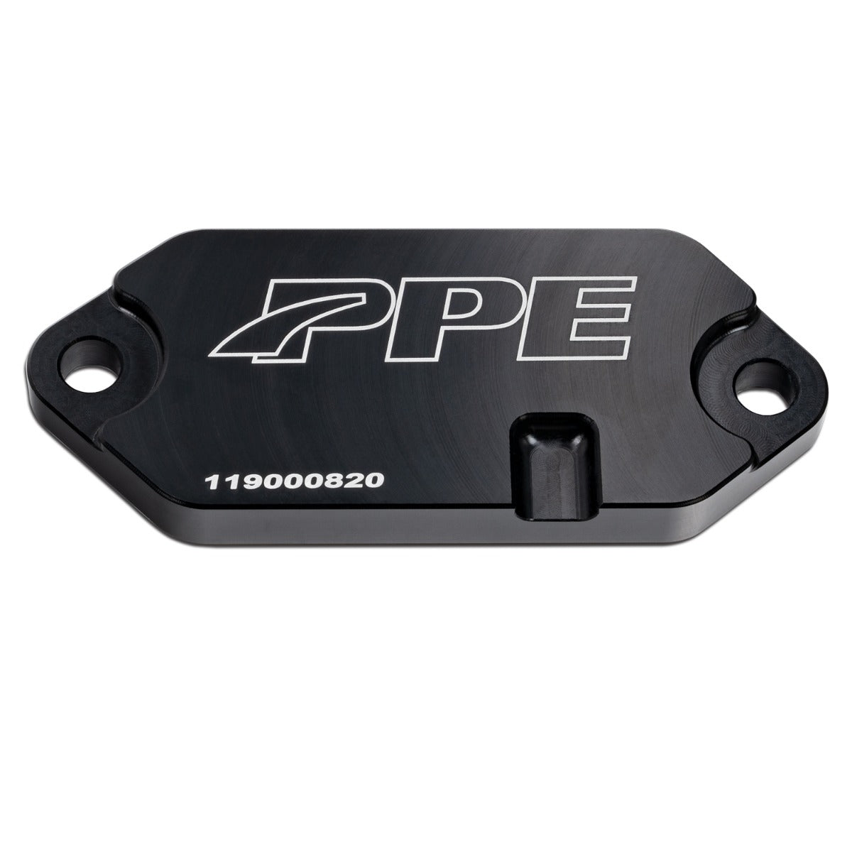 Pacific Engineering PPE Power Coolant Block-Off Plate Billet Aluminum - GM 6.6L Duramax 2001-2026 - Black 119000820 | 119000820