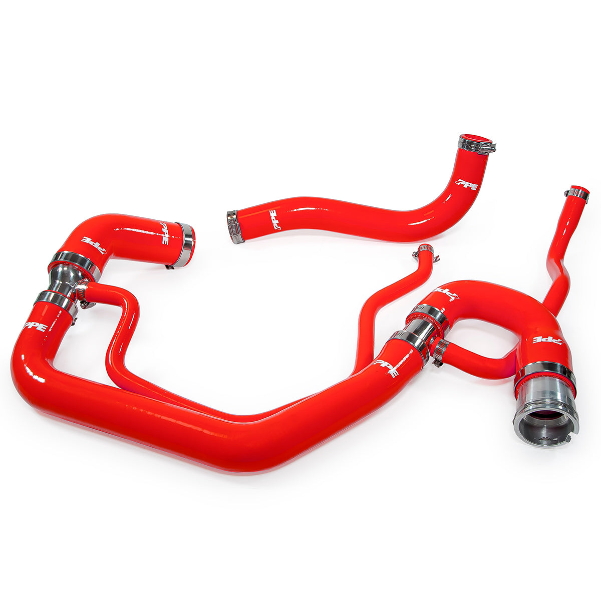 Pacific Engineering PPE Power Coolant Hose Kit - GM 6.6L Duramax 2006-2010 LBZ LMM - Red 119021200 | 119021200