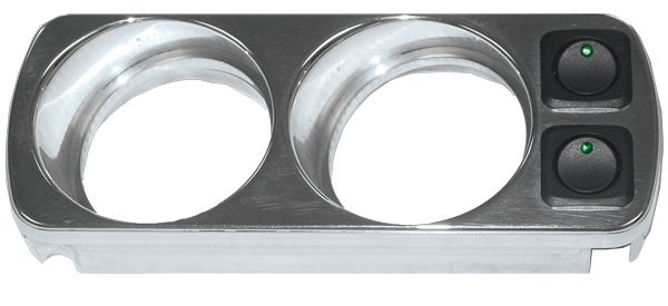 Pacific Engineering PPE Power 2G OH Gauge Mount Brushed w Switch 148003100 | 148003100