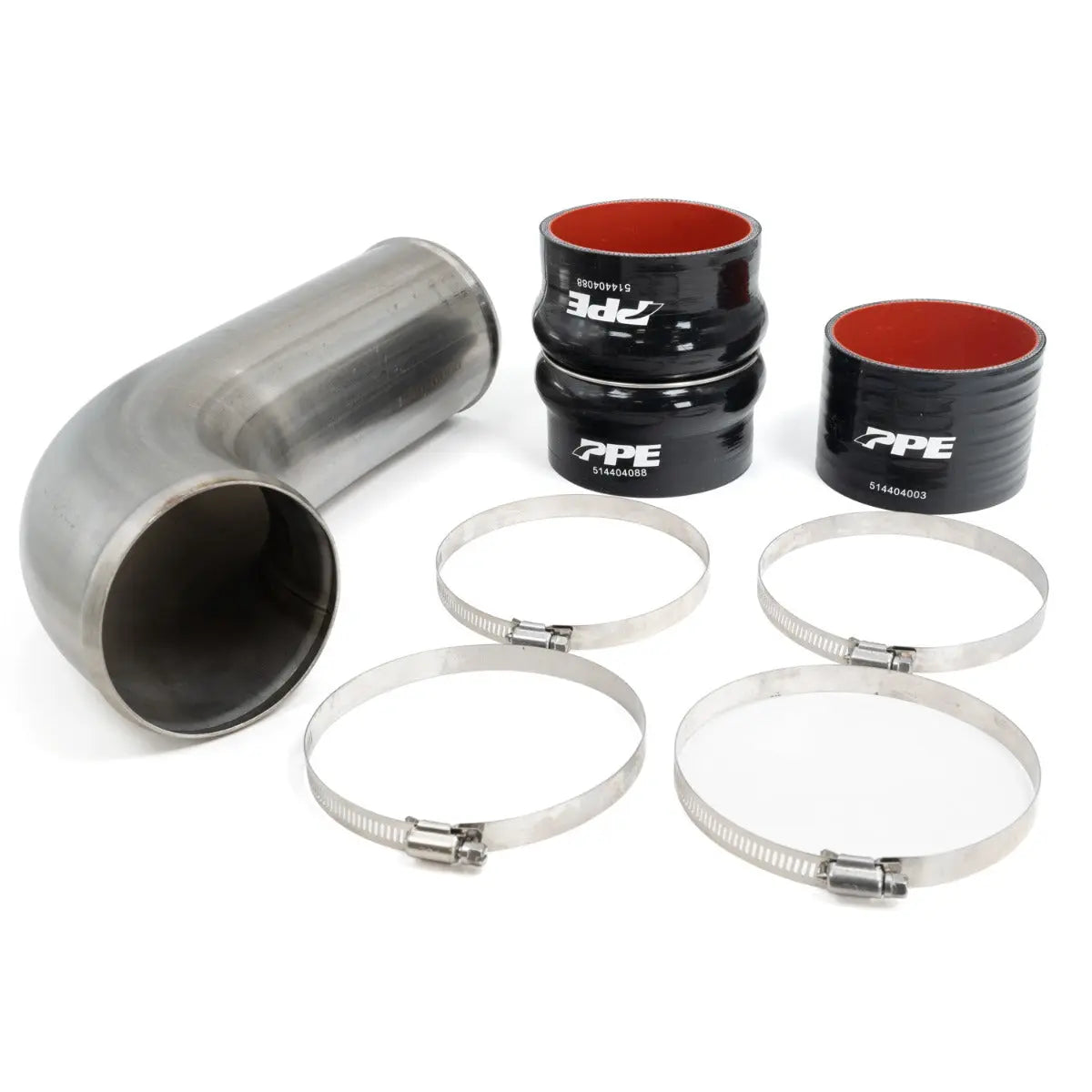 Pacific Engineering PPE Power Turbo Inlet Upgrade Kit - GM 6.6L Duramax 2017-2019 L5P - Polished 115020030 | 115020030