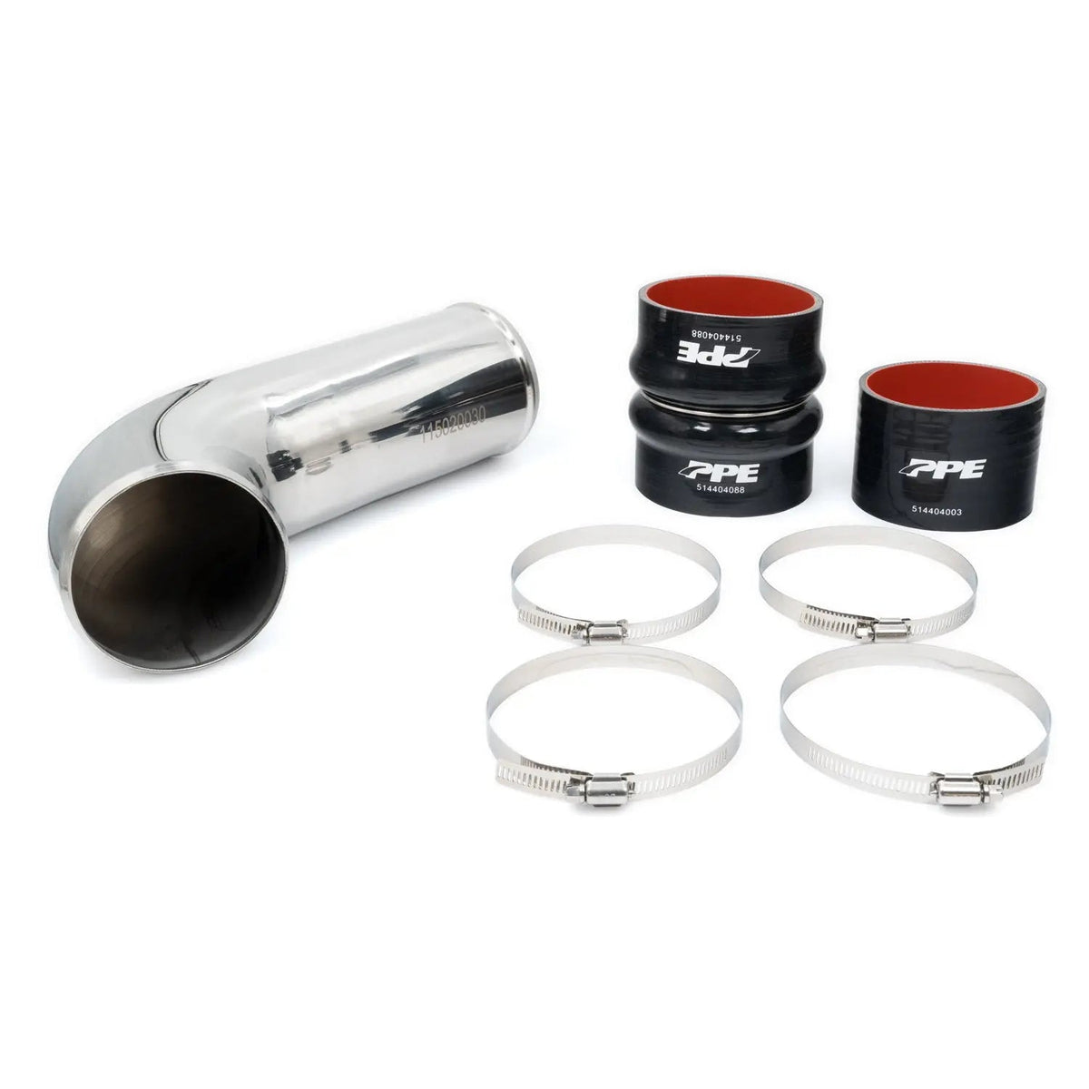 Pacific Engineering PPE Power Turbo Inlet Upgrade Kit - GM 6.6L Duramax 2017-2019 L5P - Polished 115020030 | 115020030