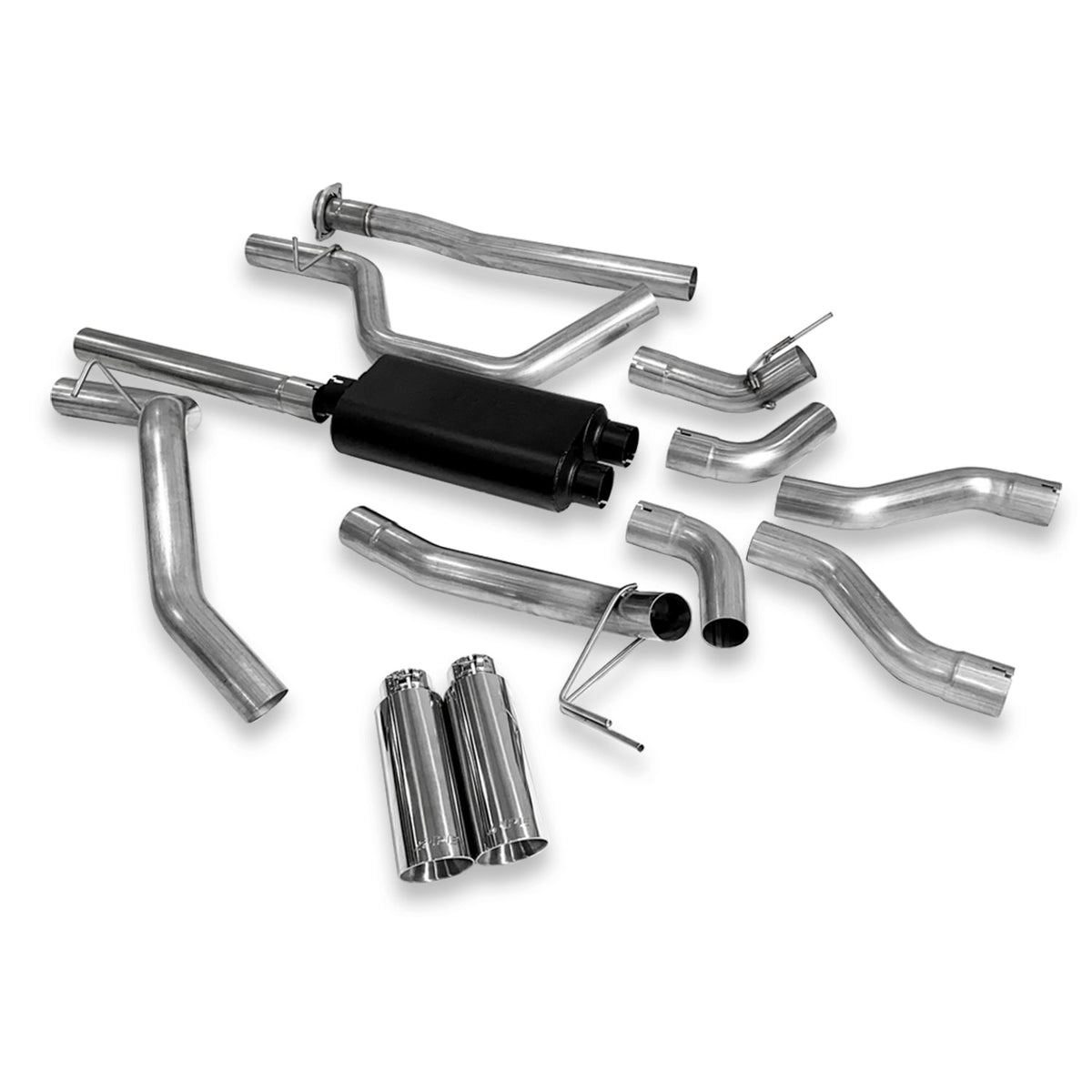 Pacific Engineering PPE Exhaust CAT-Back 3 Tubing Kit Raw w Polished Tips - RAM 1500 2019-2026 217050030 | 217050030