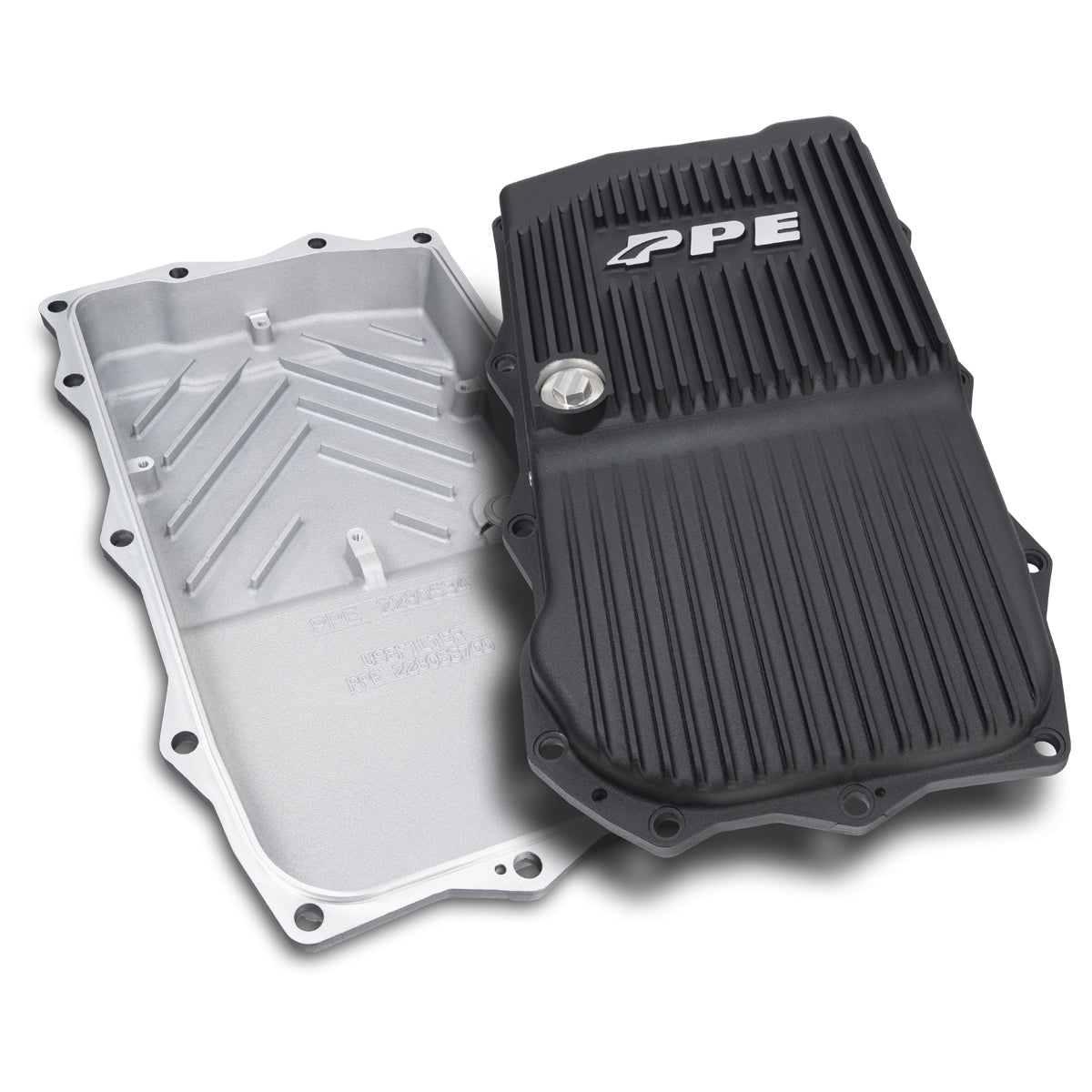 Pacific Engineering PPE Power Transmission Pan Shallow - 8HP70 EcoDiesel Jeep GC V8 Gas Jeep GC - Black 228053420 | 228053420