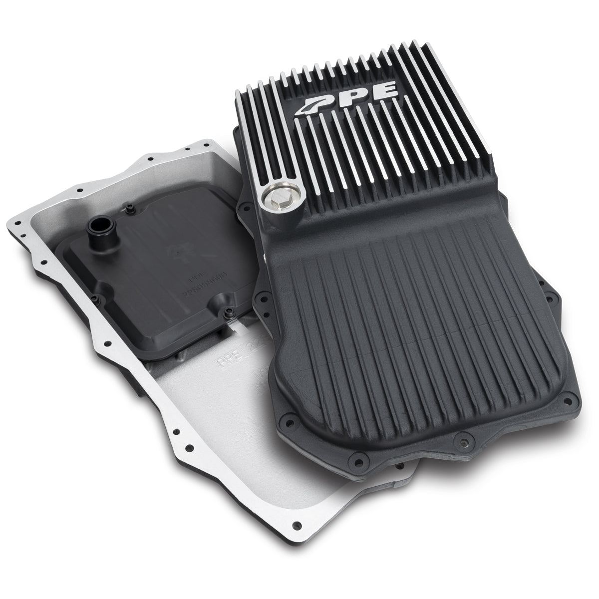 Pacific Engineering PPE Power 850RE Transmission Pan - Heavy-Duty Cast Aluminum -Jeep Wrangler JL JT - Brushed 228153010 | 228153010