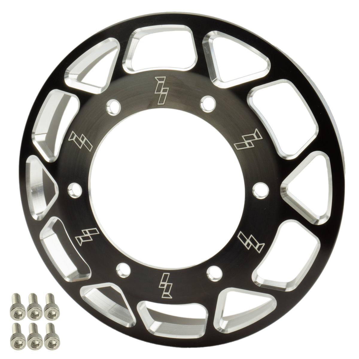 Industrial Injection INDUSTRIAL INJECTION 2003-12 CUMMINS COMMON RAIL BILLET FAN PULLEY BLACK ANODIZED WBOLTS 24FC12 | 24FC12