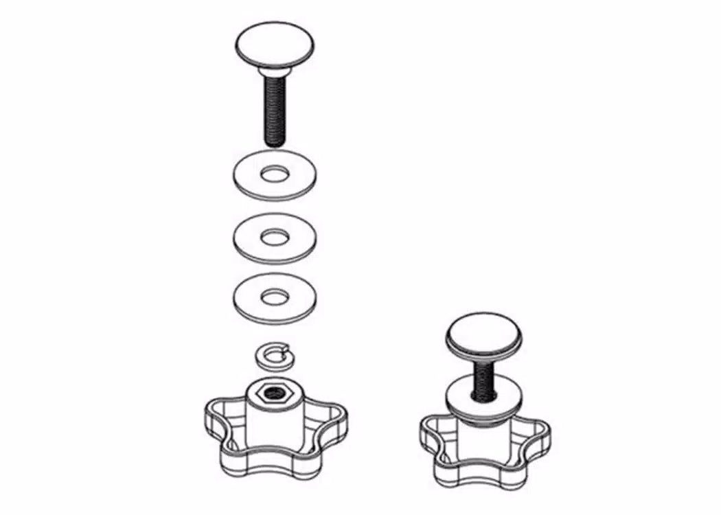 BAK Service Kit - Elevator Bolt Assembly (Includes 2 complete knob sets) | PARTS-254A0001