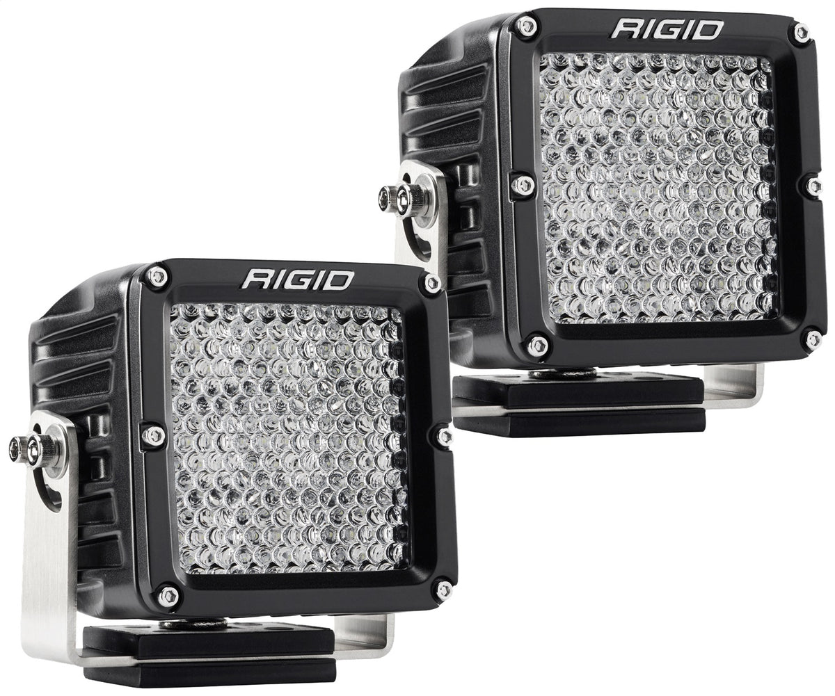 Rigid Industries D-XL PRO LED Light, Flood Diffused, Surface Mount, Black Housing, Pair - 322313