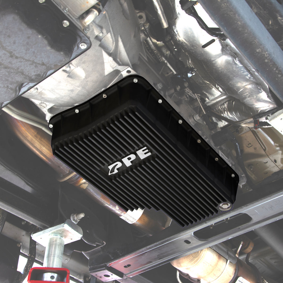 Pacific Engineering PPE Power 6R140 Transmission Pan - Ford 6.7L Power Stroke 2011-2019 - Black 328052020 | 328052020