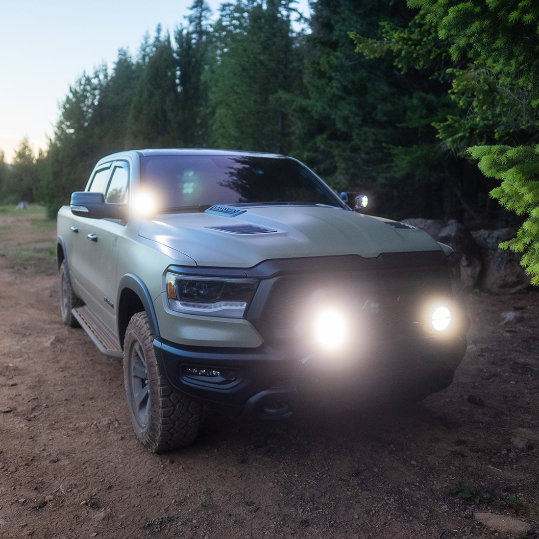 Rigid Industries 2019+ Dodge RAM 1500 and 2019+ TRX A-Pillar 4in 360-Series LED Light Kit - 46718