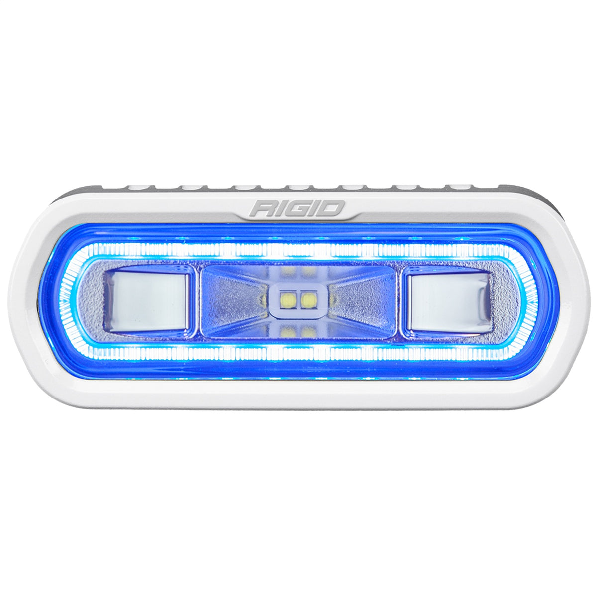 Rigid Industries SR-L Series Marine Spreader Pod, 2 Wire, Surface Mount, White W/Blue Halo - 51101