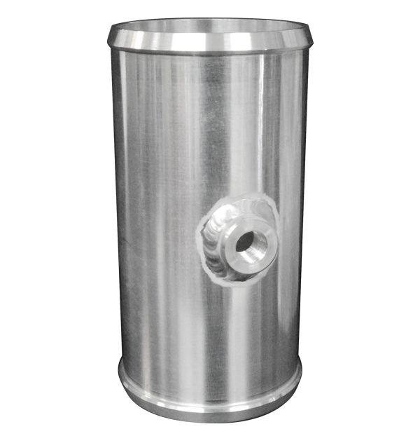 Pacific Engineering PPE Power Alum Tube 2.5 OD x 5.0 L w 1 8 NPT Bung 515900250 | 515900250