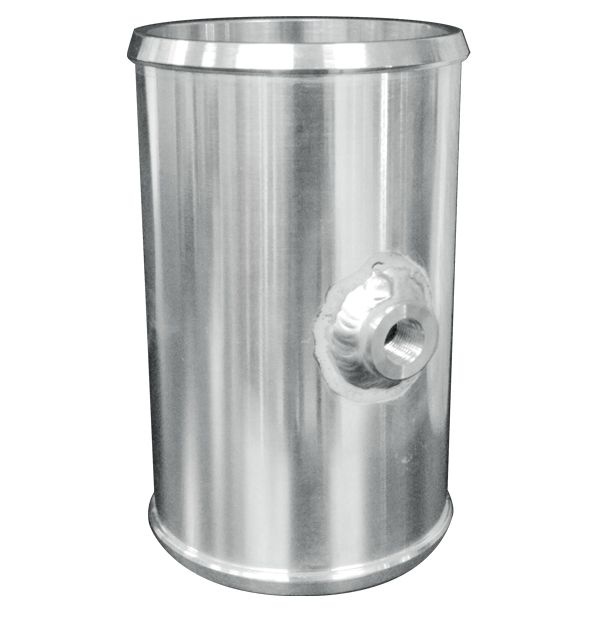 Pacific Engineering PPE Power Alum Tube 3.0 OD x 5.0 L w 1 8 NPT Bung 515900300 | 515900300
