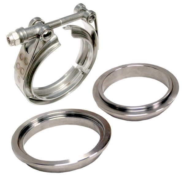 Pacific Engineering PPE Power 4 V-Band - 3 piece Set (1C 1M 1F) - Standard Clamp 304 Stainless Steel Flanges 517340003 | 517340003