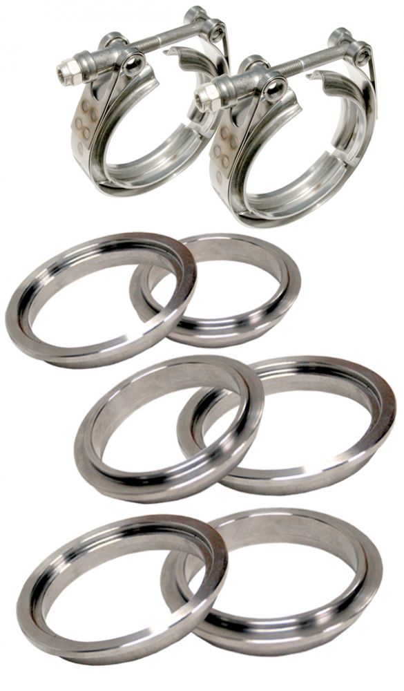 Pacific Engineering PPE Power 4 V-band - 8 piece set (2C 3M 3F) - Standard Clamp 304 Stainless Steel Flanges 517340008 | 517340008