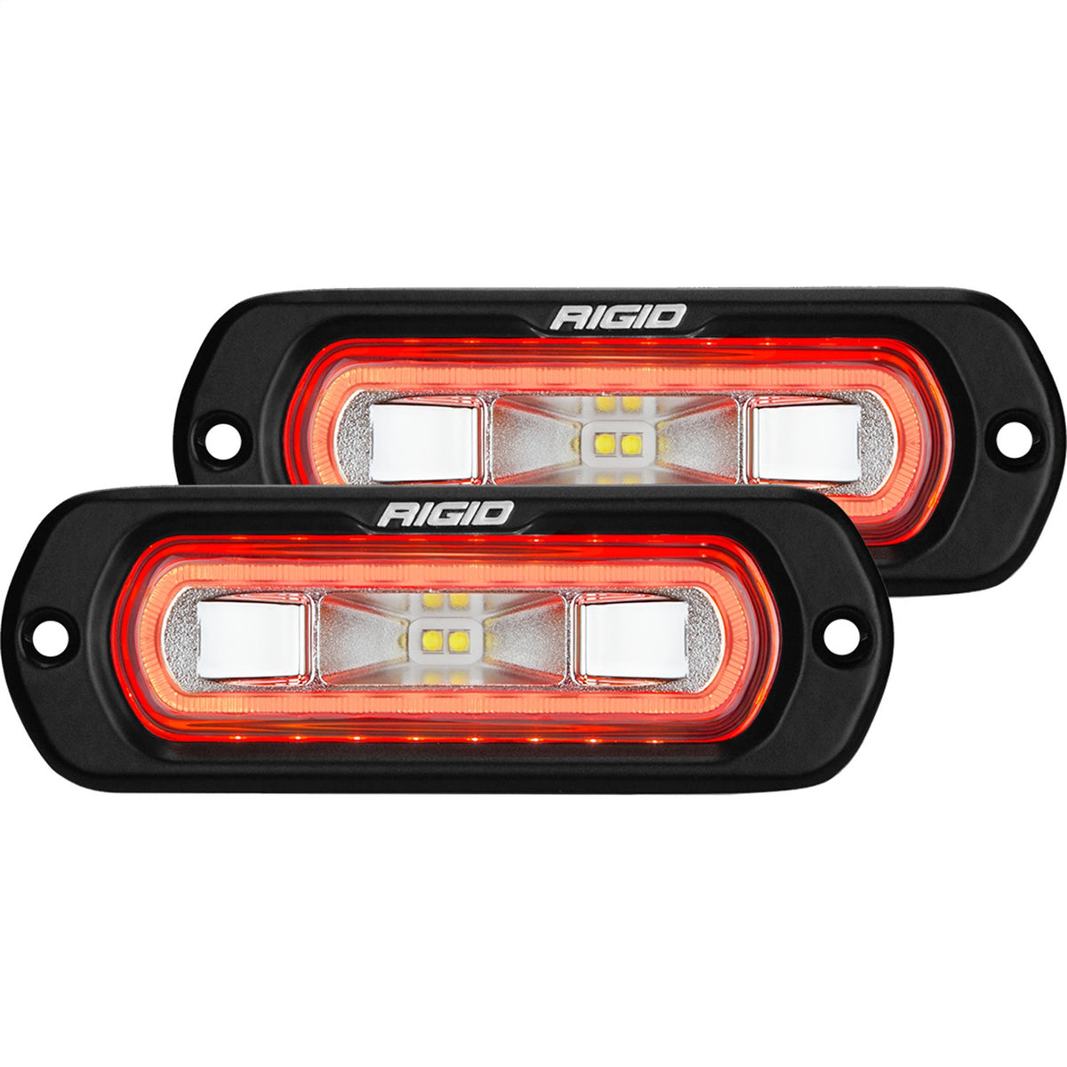 Rigid Industries SR-L Series Off-Road Spreader Pod 3 Wire Flush Mount With Amber Halo Pair RIGID Industries | 53223