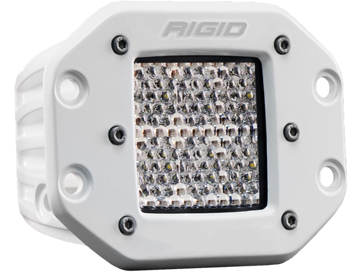 Rigid Industries D-Series PRO Light, Flood Diffused, Flush Mount, White Housing, Single - 611513