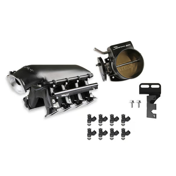 Holley Holley EFI LS1 HI-RAM BLK KIT W 102MM TB 100B INJ 300-123BK-100K | 300-123BK-100K
