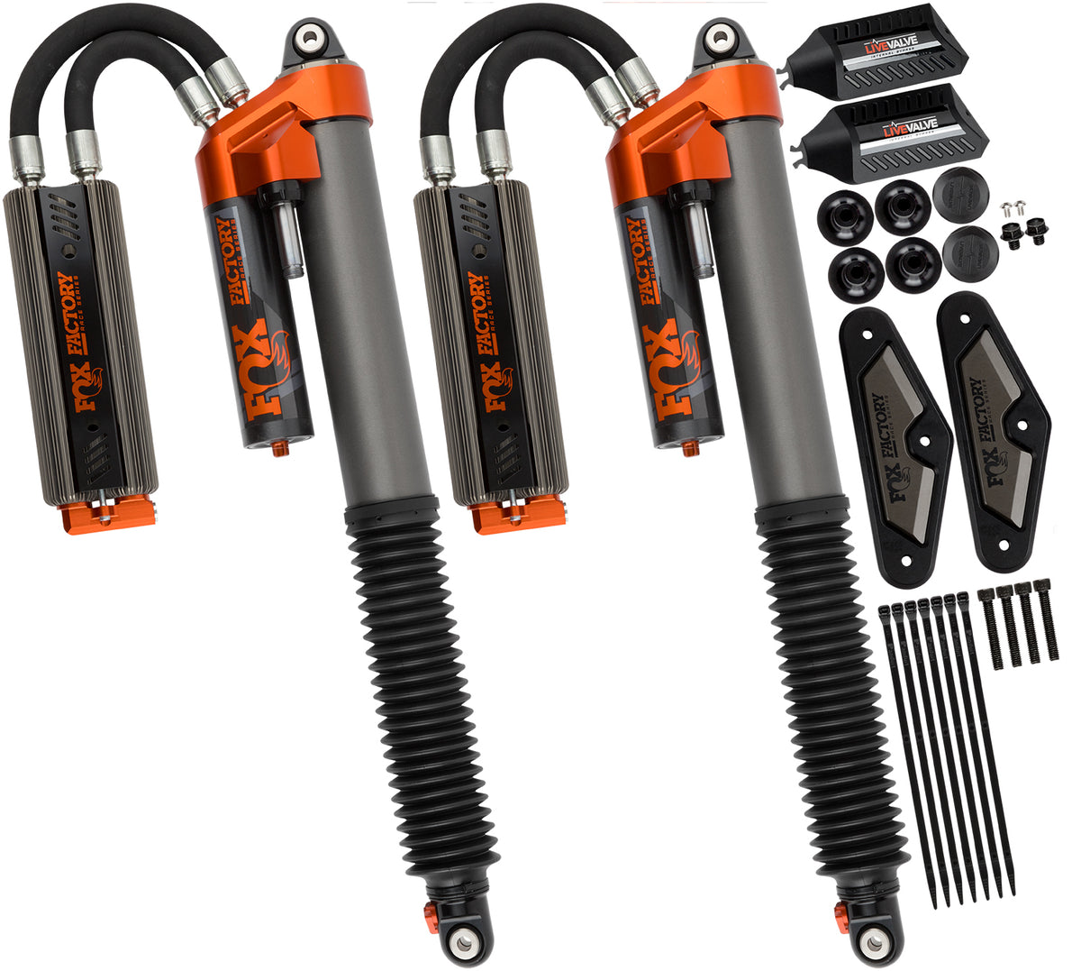 Fox Racing Shox FOX Kit: 19-ON Ford Raptor Rear Live Valve Internal Bypass 3.0 Series P B External Cooler 12.3 Inch 0-1 Inch Lift 883-09-153 | 883-09-153