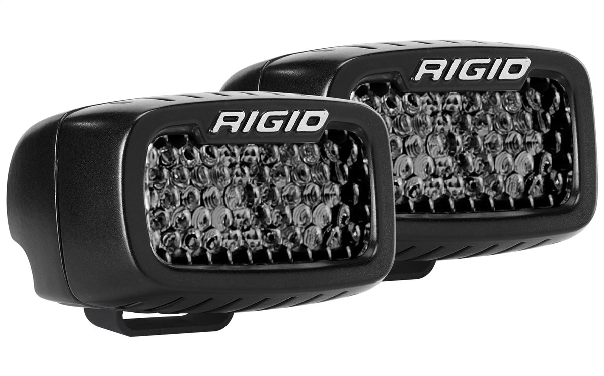 Rigid Industries SR-M Series PRO Midnight Edition, Spot Diffused, Surface Mount, Pair - 902513BLK