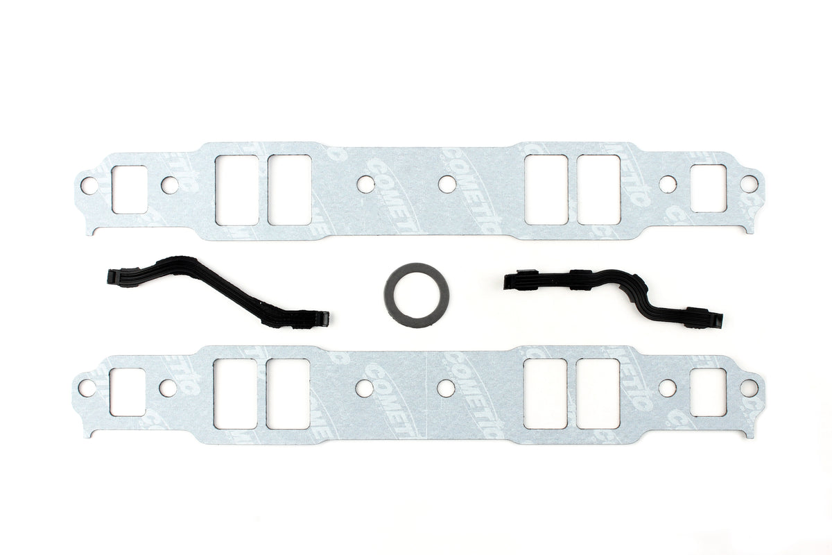 Cometic Gasket Cometic Chevrolet Gen-1 Small Block V8 .060 Fiber Intake Manifold Gasket Kit 2.00 x 1.25 Port With Blocked Exhaust Crossovers C15178FC | C15178FC