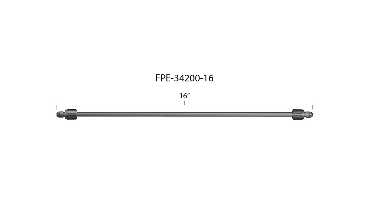 Fleece Performance Fleece Performance 16 High Pressure Fuel Line 8mm x 3.5mm Line M14x1.5 Nuts FPE-34200-16 | FPE-34200-16