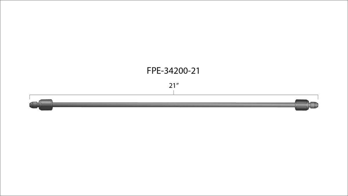 Fleece Performance Fleece Performance 21 High Pressure Fuel Line 8mm x 3.5mm Line M14x1.5 Nuts FPE-34200-21 | FPE-34200-21