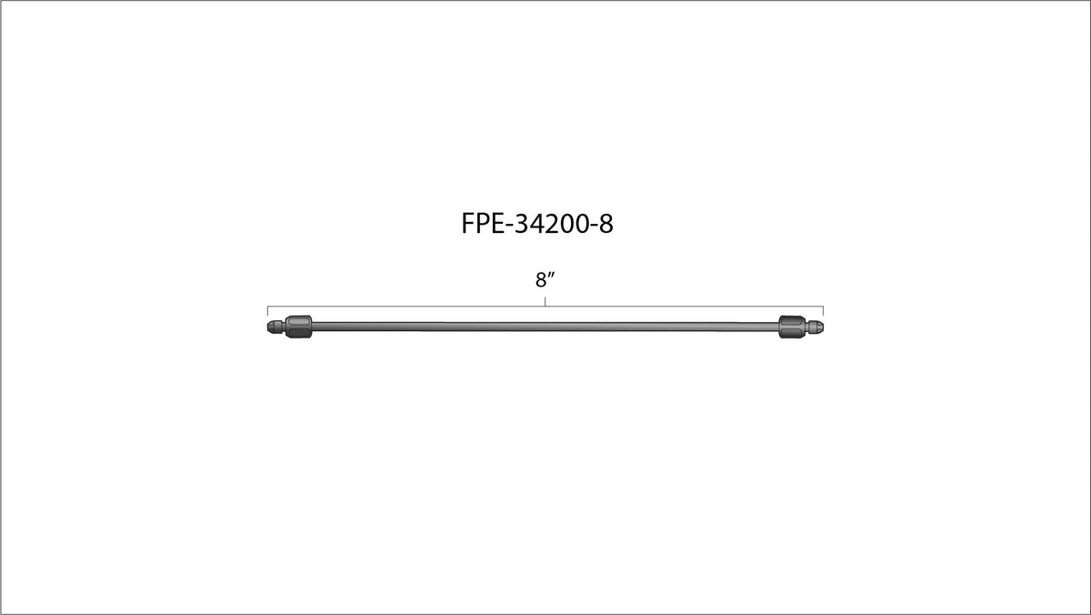 Fleece Performance Fleece Performance 8 High Pressure Fuel Line 8mm x 3.5mm Line M14x1.5 Nuts FPE-34200-8 | FPE-34200-8