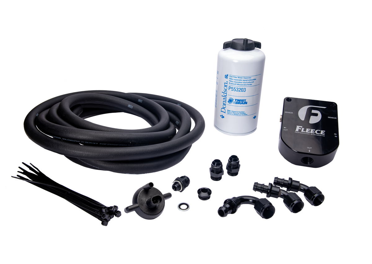 Fleece Performance Fleece Performance 1998.5-2002 Dodge Cummins Auxiliary Fuel Filter Kit FPE-34780 | FPE-34780