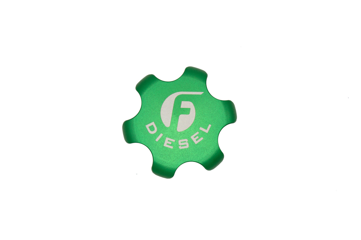 Fleece Performance Fleece Performance Green Anodized Billet Fuel Cap for 2013-2018 Cummins FPE-FC-1316-GRN | FPE-FC-1316-GRN