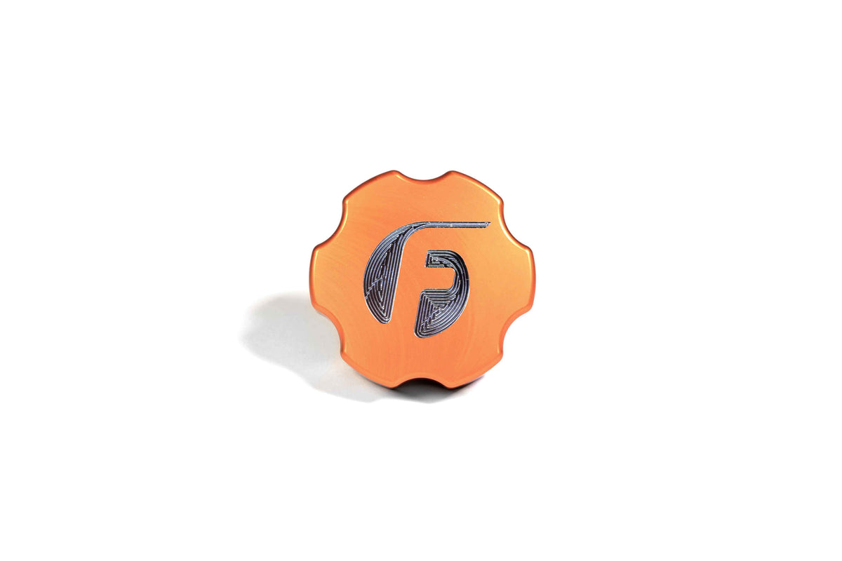 Fleece Performance Fleece Performance 2003-2018 Cummins Billet Oil Cap Cover Orange FPE-OC-CR-F-ORG | FPE-OC-CR-F-ORG