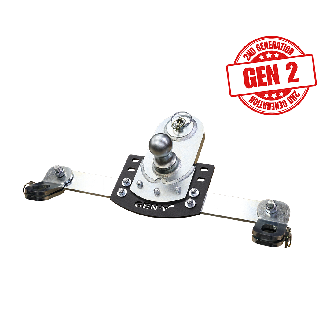 Gen-Y Hitch Gen Y MAIN ASSY - GoosePuck GEN II - 5 Offset - 25K Overall Towing - With Safety Chain Anchors Incorporated - GM 2020-24 Short Long Bed - GH-21017 | GH-21017