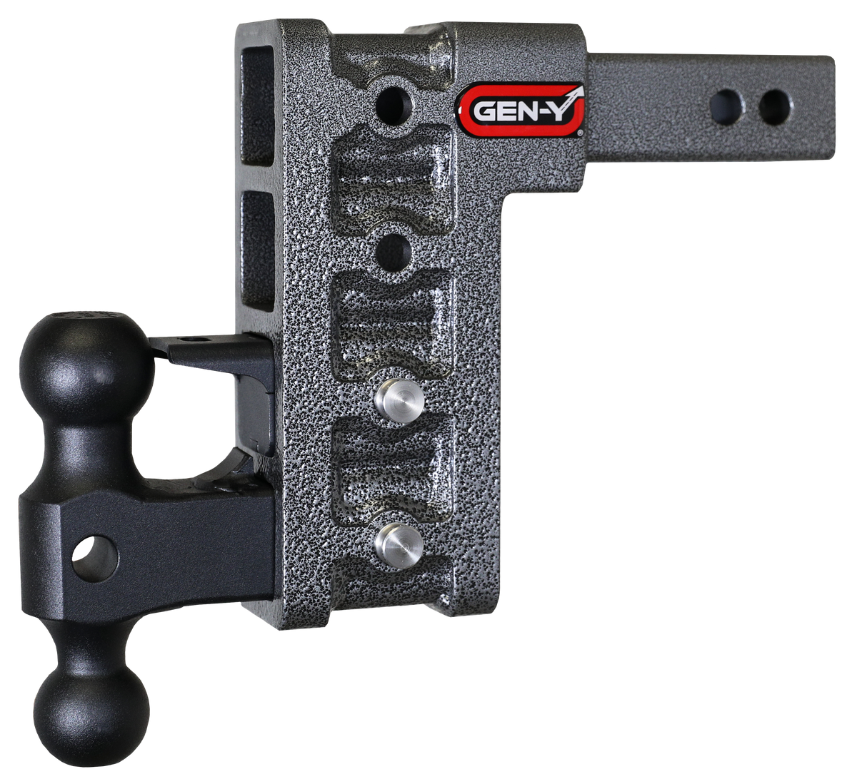 Gen-Y Hitch MEGA-DUTY 2in Shank 75in Drop 2K TW 16K Hitch and GH-051 Versa-Ball and GH-032 Pintle Lock | GH-524