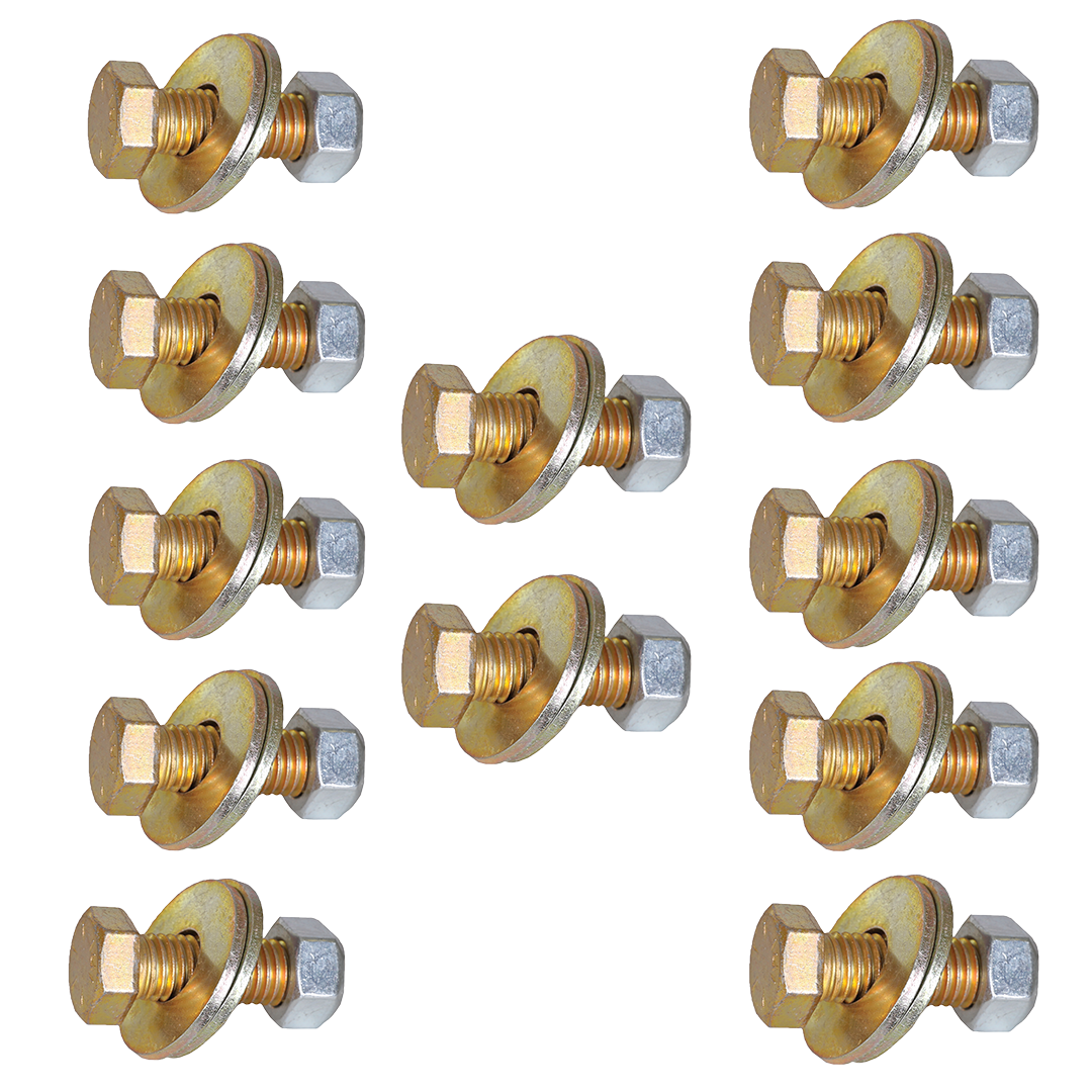 Gen-Y Hitch Bolt Installation Kit for EXECUTIVE Fifth Wheel Pin Box 12 qty - 5/8in x 2in grade 8 bolts and 12 qty - 5/8in steel lock nuts and 24 qty - flat washers | GH-80943