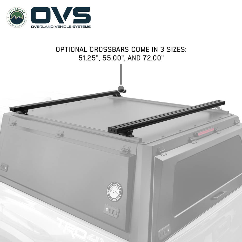 Overland Vehicle Systems OVS Expedition - Truck Cap W Full Wing Doors Front and Rear Windows 3rd Brake Light 70100007 | 70100007
