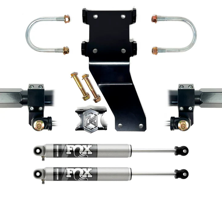 Kryptonite Suspension KRYPTONITE FORD SUPER DUTY DEATH GRIP DUAL STEERING STABILIZER KIT WITH FOX 2.0 SHOCKS 2005-2024 | KRFDSS05S