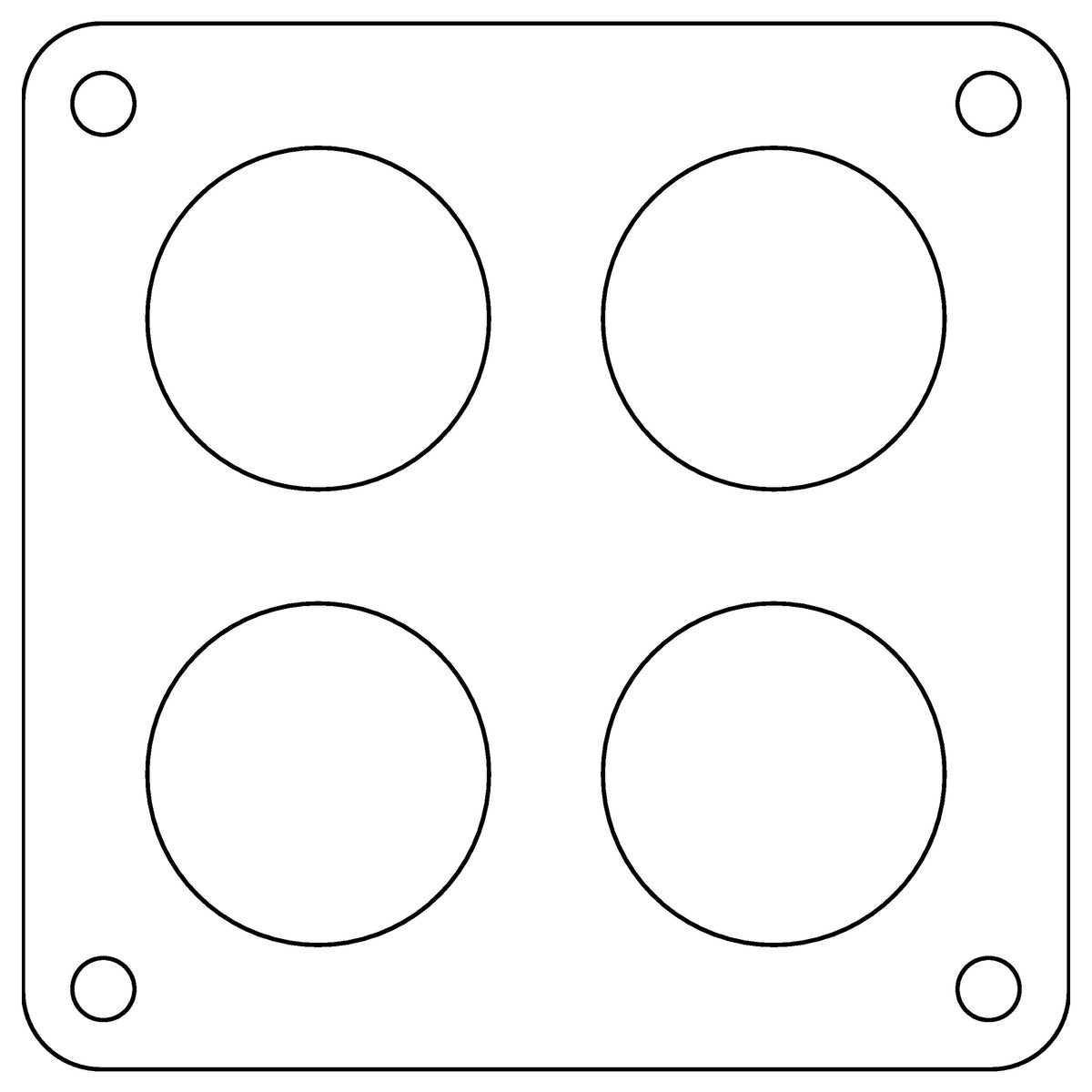 Cometic Gasket Cometic Holley Dominator 4-Hole .060 Fiber Carburetor Gasket 2.00 Holes C15314FC | C15314FC