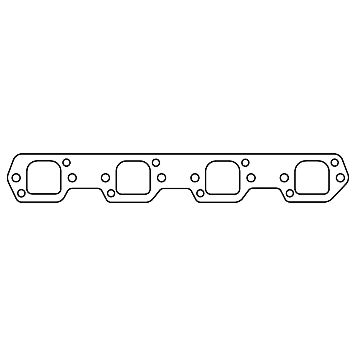 Cometic Gasket Cometic Ford Windsor .060 HTS Exhaust Manifold Gasket Set 1.665 x 1.617 D-Shape Port N Head Trick Flow R Heads C15650-060 | C15650-060