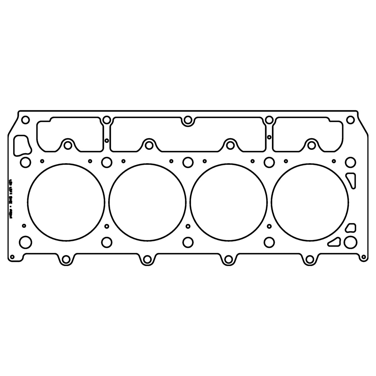 Cometic Gasket Cometic GM LSX Gen-4 Small Block V8 .052 MLX Cylinder Head Gasket 4.165 Bore 1 2 and 3 8 Studs LHS C15502-052 | C15502-052