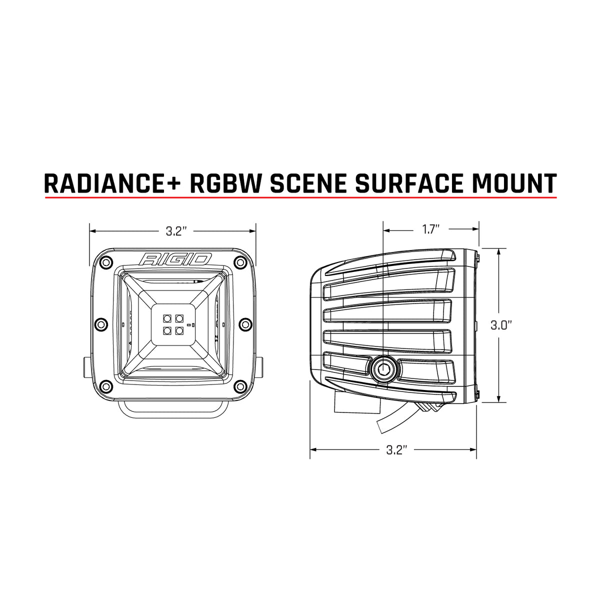 Rigid Industries Radiance Scene RGBW Surface Mount Pair | 682053